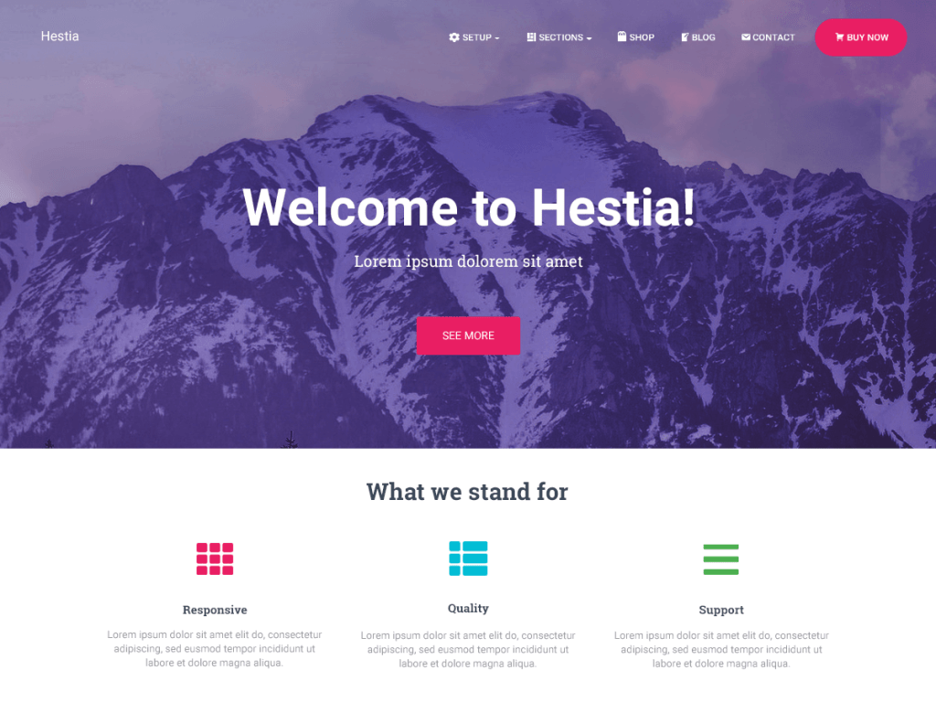 hestia themes wordpress